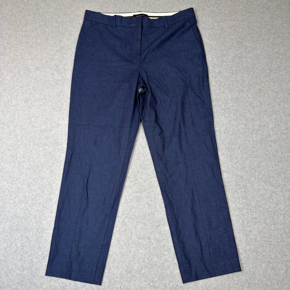 Ann Taylor Women 6 Navy Straight Leg Dress Pants Trousers Career Workwear Preppy